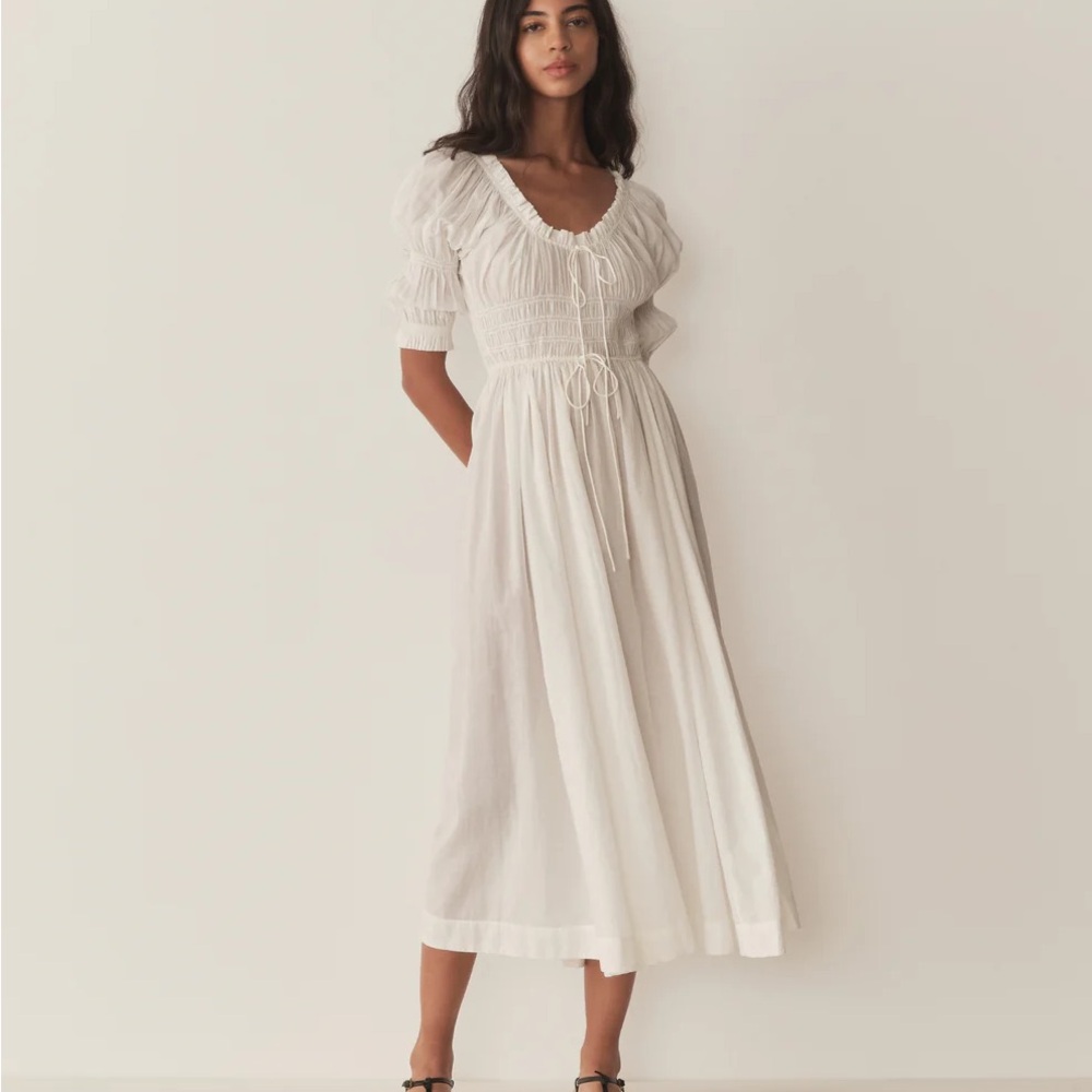 NWOT Doen Ischia White Midi Dress